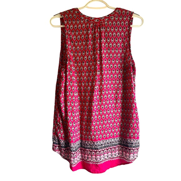 Faded Glory Pink Multi-Print Sleeveless Blouse - Picture 5 of 5